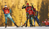 Benedikt Doll of Germany during the men pursuit race of IBU Biathlon World Cup in Pokljuka, Slovenia.  Men pursuit race of IBU Biathlon World cup was held in Pokljuka, Slovenia, on Saturday, 10th of December 2016.
