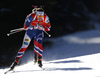 Emil Hegle Svendsen of Norway during the men pursuit race of IBU Biathlon World Cup in Pokljuka, Slovenia.  Men pursuit race of IBU Biathlon World cup was held in Pokljuka, Slovenia, on Saturday, 10th of December 2016.
