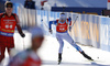Olli Hiidensalo of Finland sprinting during the men pursuit race of IBU Biathlon World Cup in Pokljuka, Slovenia.  Men pursuit race of IBU Biathlon World cup was held in Pokljuka, Slovenia, on Saturday, 10th of December 2016.
