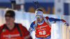 Olli Hiidensalo of Finland crossing finish line during the men pursuit race of IBU Biathlon World Cup in Pokljuka, Slovenia.  Men pursuit race of IBU Biathlon World cup was held in Pokljuka, Slovenia, on Saturday, 10th of December 2016.
