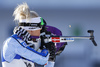 Mari Laukkanen of Finland during zeroing before start of the women pursuit race of IBU Biathlon World Cup in Pokljuka, Slovenia. Women pursuit race of IBU Biathlon World cup was held in Pokljuka, Slovenia, on Friday, 9th of December 2016.
