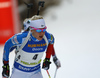 Kaisa Makarainen of Finland during the women pursuit race of IBU Biathlon World Cup in Pokljuka, Slovenia. Women pursuit race of IBU Biathlon World cup was held in Pokljuka, Slovenia, on Friday, 9th of December 2016.
