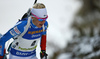 Kaisa Makarainen of Finland during the women pursuit race of IBU Biathlon World Cup in Pokljuka, Slovenia. Women pursuit race of IBU Biathlon World cup was held in Pokljuka, Slovenia, on Friday, 9th of December 2016.
