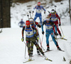 Denise Herrmann of Germany during the women pursuit race of IBU Biathlon World Cup in Pokljuka, Slovenia. Women pursuit race of IBU Biathlon World cup was held in Pokljuka, Slovenia, on Friday, 9th of December 2016.
