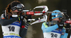 Lena Haecki of Switzerland shooting during the women pursuit race of IBU Biathlon World Cup in Pokljuka, Slovenia. Women pursuit race of IBU Biathlon World cup was held in Pokljuka, Slovenia, on Friday, 9th of December 2016.
