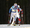 Kaisa Makarainen of Finland during the women pursuit race of IBU Biathlon World Cup in Pokljuka, Slovenia. Women pursuit race of IBU Biathlon World cup was held in Pokljuka, Slovenia, on Saturday, 10th of December 2016.
