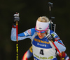 Kaisa Makarainen of Finland during the women pursuit race of IBU Biathlon World Cup in Pokljuka, Slovenia. Women pursuit race of IBU Biathlon World cup was held in Pokljuka, Slovenia, on Saturday, 10th of December 2016.
