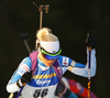 Mari Laukkanen of Finland during the women pursuit race of IBU Biathlon World Cup in Pokljuka, Slovenia. Women pursuit race of IBU Biathlon World cup was held in Pokljuka, Slovenia, on Saturday, 10th of December 2016.
