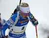 Kaisa Makarainen of Finland during the women pursuit race of IBU Biathlon World Cup in Pokljuka, Slovenia. Women pursuit race of IBU Biathlon World cup was held in Pokljuka, Slovenia, on Saturday, 10th of December 2016.
