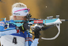 Kaisa Makarainen of Finland during the women pursuit race of IBU Biathlon World Cup in Pokljuka, Slovenia. Women pursuit race of IBU Biathlon World cup was held in Pokljuka, Slovenia, on Saturday, 10th of December 2016.
