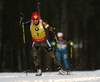 Laura Dahlmeier of Germany during the women pursuit race of IBU Biathlon World Cup in Pokljuka, Slovenia. Women pursuit race of IBU Biathlon World cup was held in Pokljuka, Slovenia, on Saturday, 10th of December 2016.
