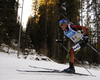 Erik Lesser of Germany during the men relay race of IBU Biathlon World Cup in Pokljuka, Slovenia.  Men relay race of IBU Biathlon World cup was held in Pokljuka, Slovenia, on Sunday, 11th of December 2016.
