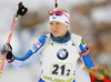 Kaisa Makarainen of Finland during zeroing before the start of the women relay race of IBU Biathlon World Cup in Pokljuka, Slovenia.  Women relay race of IBU Biathlon World cup was held in Pokljuka, Slovenia, on Sunday, 11th of December 2016.
