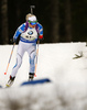 Mari Laukkanen of Finland during the women relay race of IBU Biathlon World Cup in Pokljuka, Slovenia.  Women relay race of IBU Biathlon World cup was held in Pokljuka, Slovenia, on Sunday, 11th of December 2016.
