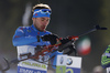 Anton Shipulin of Russia during the men relay race of IBU Biathlon World Cup in Pokljuka, Slovenia. Men relay race of IBU Biathlon World cup was held in Pokljuka, Slovenia, on Sunday, 11th of December 2016.
