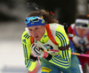 Hanna Oeberg of Sweden during the women relay race of IBU Biathlon World Cup in Pokljuka, Slovenia. Women relay race of IBU Biathlon World cup was held in Pokljuka, Slovenia, on Sunday, 11th of December 2016.
