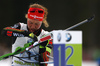 Laura Dahlmeier of Germany during the women relay race of IBU Biathlon World Cup in Pokljuka, Slovenia. Women relay race of IBU Biathlon World cup was held in Pokljuka, Slovenia, on Sunday, 11th of December 2016.
