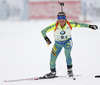 Anna Magnusson of Sweden during the women relay race of IBU Biathlon World Cup in Pokljuka, Slovenia. Women relay race of IBU Biathlon World cup was held in Pokljuka, Slovenia, on Sunday, 11th of December 2016.
