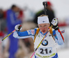 Auli Kiskola of Finland during the women relay race of IBU Biathlon World Cup in Pokljuka, Slovenia. Women relay race of IBU Biathlon World cup was held in Pokljuka, Slovenia, on Sunday, 11th of December 2016.
