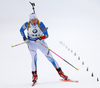 Auli Kiskola of Finland during the women relay race of IBU Biathlon World Cup in Pokljuka, Slovenia. Women relay race of IBU Biathlon World cup was held in Pokljuka, Slovenia, on Sunday, 11th of December 2016.
