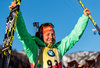 Winner and 3rd time World Champion Laura Dahlmeier of Germany during Flower Ceremony of the individual women Race the IBU Biathlon World Championships at the Biathlonarena in Hochfilzen, Austria on 2017/02/15.
