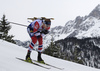 Johannes Thingnes Boe of Norway during the men 10km sprint race of IBU Biathlon World Cup in Hochfilzen, Austria.  Men 10km sprint race of IBU Biathlon World cup was held in Hochfilzen, Austria, on Friday, 8th of December 2017.
