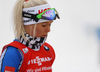 Mari Laukkanen of Finland during the zeroing before the women 7.5km sprint race of IBU Biathlon World Cup in Hochfilzen, Austria.  Women 7.5km sprint race of IBU Biathlon World cup was held in Hochfilzen, Austria, on Friday, 8th of December 2017.

