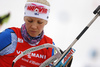 Kaisa Makarainen of Finland during the zeroing before the women 7.5km sprint race of IBU Biathlon World Cup in Hochfilzen, Austria.  Women 7.5km sprint race of IBU Biathlon World cup was held in Hochfilzen, Austria, on Friday, 8th of December 2017.
