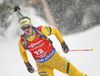 Emma Nilsson of Sweden during the women 7.5km sprint race of IBU Biathlon World Cup in Hochfilzen, Austria.  Women 7.5km sprint race of IBU Biathlon World cup was held in Hochfilzen, Austria, on Friday, 8th of December 2017.
