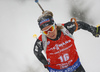 Elisa Gasparin of Switzerland during the women 7.5km sprint race of IBU Biathlon World Cup in Hochfilzen, Austria.  Women 7.5km sprint race of IBU Biathlon World cup was held in Hochfilzen, Austria, on Friday, 8th of December 2017.
