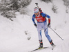 Venla Lehtonen of Finland during the women 7.5km sprint race of IBU Biathlon World Cup in Hochfilzen, Austria.  Women 7.5km sprint race of IBU Biathlon World cup was held in Hochfilzen, Austria, on Friday, 8th of December 2017.
