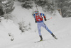 Mari Laukkanen of Finland during the women 7.5km sprint race of IBU Biathlon World Cup in Hochfilzen, Austria.  Women 7.5km sprint race of IBU Biathlon World cup was held in Hochfilzen, Austria, on Friday, 8th of December 2017.
