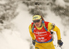 Linn Persson of Sweden during the women 7.5km sprint race of IBU Biathlon World Cup in Hochfilzen, Austria.  Women 7.5km sprint race of IBU Biathlon World cup was held in Hochfilzen, Austria, on Friday, 8th of December 2017.
