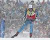 Martin Fourcade of France during the men 12.5km pursuit race of IBU Biathlon World Cup in Hochfilzen, Austria.  Men 12.5km pursuit race of IBU Biathlon World cup was held in Hochfilzen, Austria, on Saturday, 9th of December 2017.
