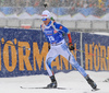 Timo Seppaelae of Finland  during the men 12.5km pursuit race of IBU Biathlon World Cup in Hochfilzen, Austria.  Men 12.5km pursuit race of IBU Biathlon World cup was held in Hochfilzen, Austria, on Saturday, 9th of December 2017.
