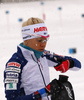 Kaisa Makarainen of Finland during zeroing before start of the women 10km pursuit race of IBU Biathlon World Cup in Hochfilzen, Austria.  Women 10km pursuit race of IBU Biathlon World cup was held in Hochfilzen, Austria, on Saturday, 9th of December 2017.
