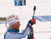 Kaisa Makarainen of Finland during the zeroing before the women 10km pursuit race of IBU Biathlon World Cup in Hochfilzen, Austria.  Women 10km pursuit race of IBU Biathlon World cup was held in Hochfilzen, Austria, on Saturday, 9th of December 2017.
