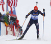 Anastasiya Kuzmina of Slovakia during the women 10km pursuit race of IBU Biathlon World Cup in Hochfilzen, Austria.  Women 10km pursuit race of IBU Biathlon World cup was held in Hochfilzen, Austria, on Saturday, 9th of December 2017.
