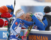 Kaisa Makarainen of Finland during the women 10km pursuit race of IBU Biathlon World Cup in Hochfilzen, Austria.  Women 10km pursuit race of IBU Biathlon World cup was held in Hochfilzen, Austria, on Saturday, 9th of December 2017.
