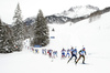 Biathletes during the men relay race of IBU Biathlon World Cup in Hochfilzen, Austria.  Men relay race of IBU Biathlon World cup was held in Hochfilzen, Austria, on Sunday, 10th of December 2017.
