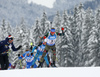 Erik Lesser of Germany during the men relay race of IBU Biathlon World Cup in Hochfilzen, Austria.  Men relay race of IBU Biathlon World cup was held in Hochfilzen, Austria, on Sunday, 10th of December 2017.
