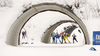 Biathletes during the women relay race of IBU Biathlon World Cup in Hochfilzen, Austria.  Women relay race of IBU Biathlon World cup was held in Hochfilzen, Austria, on Sunday, 10th of December 2017.
