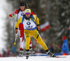 Anna Magnusson of Sweden during the women relay race of IBU Biathlon World Cup in Hochfilzen, Austria.  Women relay race of IBU Biathlon World cup was held in Hochfilzen, Austria, on Sunday, 10th of December 2017.
