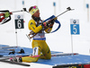 Anna Magnusson of Sweden during the women relay race of IBU Biathlon World Cup in Hochfilzen, Austria.  Women relay race of IBU Biathlon World cup was held in Hochfilzen, Austria, on Sunday, 10th of December 2017.
