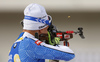 Jaakko Ranta of Finland  during zeroing before the start of the single mixed relay race of IBU Biathlon World Cup in Pokljuka, Slovenia. Opening race of IBU Biathlon World cup 2018-2019, single mixed relay was held in Pokljuka, Slovenia, on Sunday, 2nd of December 2018.
