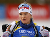 Venla Lehtonen of Finland  during zeroing before the start of the single mixed relay race of IBU Biathlon World Cup in Pokljuka, Slovenia. Opening race of IBU Biathlon World cup 2018-2019, single mixed relay was held in Pokljuka, Slovenia, on Sunday, 2nd of December 2018.
