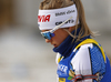 Venla Lehtonen of Finland  during zeroing before the start of the single mixed relay race of IBU Biathlon World Cup in Pokljuka, Slovenia. Opening race of IBU Biathlon World cup 2018-2019, single mixed relay was held in Pokljuka, Slovenia, on Sunday, 2nd of December 2018.
