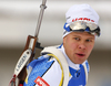 Jaakko Ranta of Finland  during zeroing before the start of the single mixed relay race of IBU Biathlon World Cup in Pokljuka, Slovenia. Opening race of IBU Biathlon World cup 2018-2019, single mixed relay was held in Pokljuka, Slovenia, on Sunday, 2nd of December 2018.
