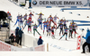 Biathletes skiing during the single mixed relay race of IBU Biathlon World Cup in Pokljuka, Slovenia. Opening race of IBU Biathlon World cup 2018-2019, single mixed relay was held in Pokljuka, Slovenia, on Sunday, 2nd of December 2018.
