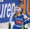 Venla Lehtonen of Finland  skiing during the single mixed relay race of IBU Biathlon World Cup in Pokljuka, Slovenia. Opening race of IBU Biathlon World cup 2018-2019, single mixed relay was held in Pokljuka, Slovenia, on Sunday, 2nd of December 2018.
